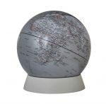 Tischglobus Emform 30cm Durchmesser lose Kugel auf Sockel SE-0963 Ring Globus Silber Designglobus Silver Globe World Earth